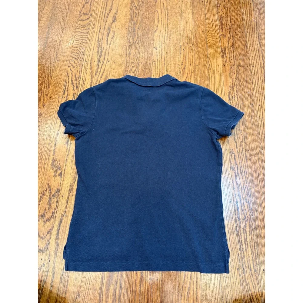 Ralph Lauren The Skinny Polo Navy Blue Lime Green Pony Logo Shirt L Preppy Y2K